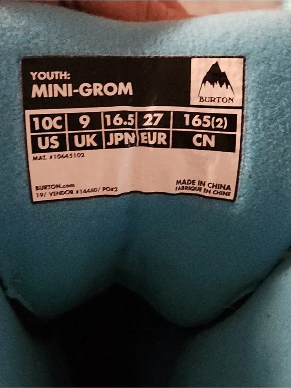Burton Kids Black and Teal Winter Boots